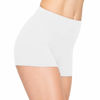 Picture of ALWAYS Women's Soft Yoga Shorts -High Waisted Spandex Slip Shorts 2 Pack Plus Size White X-Large