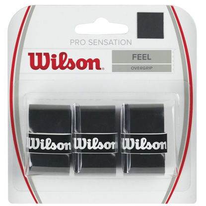 Picture of WILSON Pro Sensation Tennis Racket Overgrip Pro Sensation, Black, Pack of 12, Model: WRZ4011BK