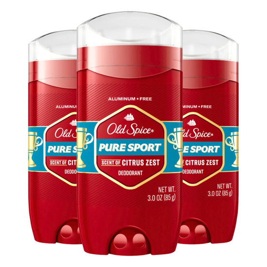 Picture of Old Spice Red Collection Deodorant for Men, Aluminum Free, Pure Sport Scent, 3.0 oz (Pack of 3)