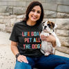 Picture of Women Dog Mom Tshirts Life Goal Pet All The Dogs Letter Print Shirts Funny Saying Dog Lover Tee Top Dark-Gray Medium