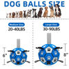 Picture of QDAN Dog Ropes Toys Soccer Ball with Straps, Interactive Dog Toys for Tug of War, Puppy Birthday Gifts, Dog Tug Toy, Dog Water Toy, Durable Dog Balls for Medium & Large Dogs-Blue&Grey（8 Inch）