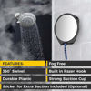 Picture of HONEYBULL Shower Mirror Fogless for Shaving - with Suction, Razor Holder for Shower & Swivel, Small Mirror, Shower Accessories, Bathroom Mirror, Bathroom Accessories, Holds Razors (Black)