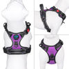 Picture of PHOEPET Reflective Dog Harness Large Breed Adjustable No Pull Vest with Handle 2 Metal Rings 3 Buckles [Easy to Put on & Take off](L, Purple)