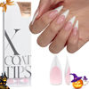 Picture of BTArtboxnails French Gel Nail Tips - Halloween Nails Press on Nails Pink Long Stiletto XCOATTIPS Pre-applied Tip Primer & Base Coat, No Need to File Fake Nails for Nail Art DIY