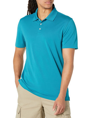 Picture of Amazon Essentials Men's Slim-Fit Quick-Dry Golf Polo Shirt, Teal Blue, X-Large