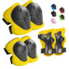 Picture of Wemfg Kids Protective Gear Set Knee Pads for Kids 3-8 Years Toddler Knee and Elbow Pads with Wrist Guards 3 in 1 for Skating Cycling Bike Rollerblading Scooter