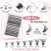 Picture of DIY Lash Extension Kit Individual Lashes Kit with 280 Pcs Lash Clusters 5ml Cluster Lash Glue and Remover 1 Eyelash Applicator for Beginner DIY at Home Easy to Apply (30D+40D-D-9-16mix, Clear Glue)