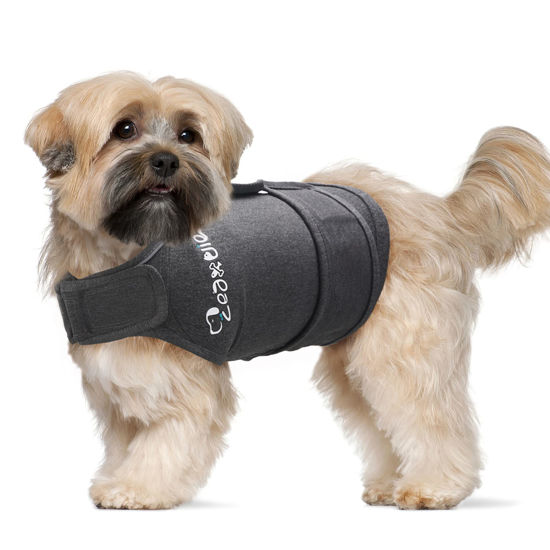 Picture of Zeaxuie Baby-Use-Grade Dog Anxiety Vest, Breathable Dog Jacket Wrap for Thunderstorm, Travel, Fireworks, Vet Visits- Calming Coat for Small, Medium & Large Dogs-M(Smaller)-Gray