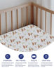 Picture of TotAha Premium Stretchy Crib Sheets (2-Pack)-Hypoallergenic, Silky Comfort, Buttery Soft, Calming Effect, All-Season Jersey-Knit Sheets, 9'' Extra Deep Pocket, Forest Bear & Cute Deer