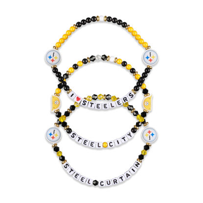 Picture of FOCO Pittsburgh Steelers NFL 3 Pack Team Friendship Bracelet