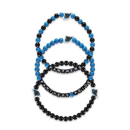 Picture of FOCO Carolina Panthers NFL 3 Pack Beaded Friendship Bracelet