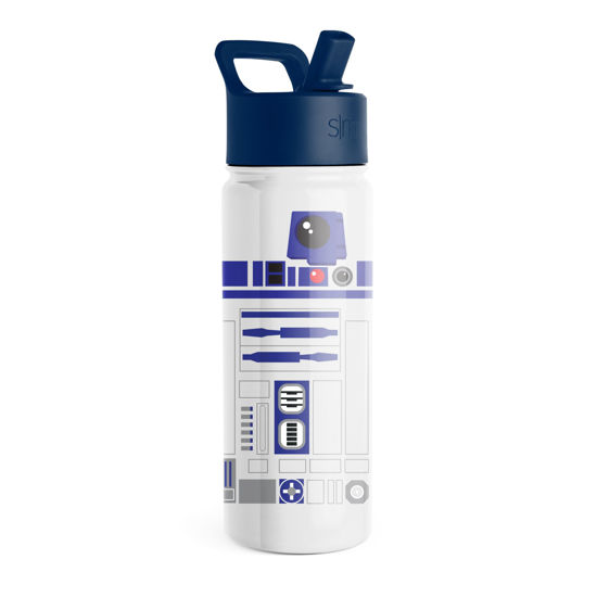 Picture of Simple Modern Star Wars R2D2 Water Bottle for Kids | Reusable Cup with Straw Lid Insulated Stainless SteelTumbler Gifts for Toddlers Boys | Summit Collection | 18oz R2D2