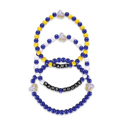 Picture of FOCO Los Angeles Rams NFL 3 Pack Beaded Friendship Bracelet