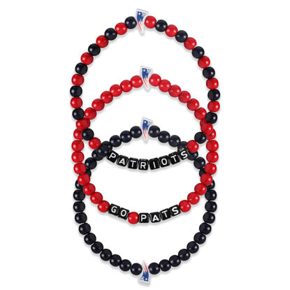 Picture of FOCO New England Patriots NFL 3 Pack Beaded Friendship Bracelet