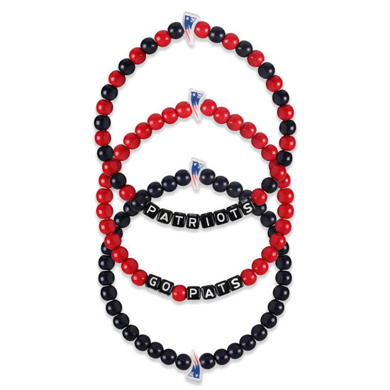 Picture of FOCO New England Patriots NFL 3 Pack Beaded Friendship Bracelet