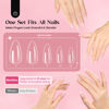 Picture of Beetles Gel Nail Kit, 300Pcs Almond Medium Nail Tips with Solid Nail Gel Glue,15 Sizes Soft Clear Nail Tips with Base Coat, Handheld Nail Lamp, Easy Nail Extension Set DIY Manicure Art Gift for Girls