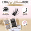 Picture of LASHVIEW Lash Clusters D Curl Eyelash Extension Clusters Natural Look Cluster Lashes Extensions Super Thin Band & Soft Cluster Lashes Reusable 9-16mm MIX(style5&56D)