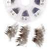 Picture of Premade Fans Brown Eyelash Extension 500 Fans Handmade Loose Volume Lashes 10D Pre-made Fans 0.07mm C/D Curl 13-20mm Mixed Volume Eyelash Extensions (500PCS-10D-0.07-D, 13-20mm MIXED)