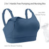 Picture of Momcozy Hands Free Pumping Bra, Adjustable Breast-Pumps Holding and Nursing Bra, Suitable for Breastfeeding-Pumps by Lansinoh, Philips Avent, Spectra, Evenflo and More Blue