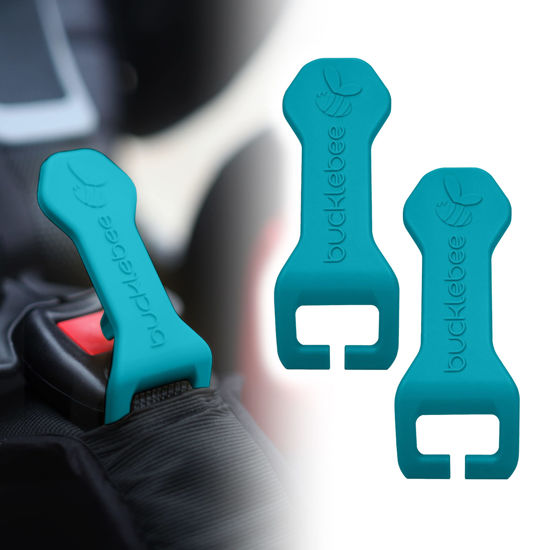 Picture of Bucklebee Easy Car Seat Buckle Release Aid for Children Unbuckle Car Seat Release Tool - Car Seat Button Pusher - Car Seat Opener for Nails - Car Seat Buckle Release Tool Buddy Me (2 Packs Teal)