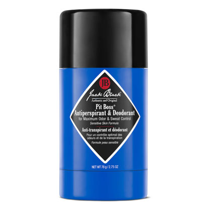 Picture of Jack Black Pit Boss Men’s Deodorant, 2.75 oz - Antiperspirant & Deodorant, Sensitive Skin Formula, Maximum Odor & Sweat Control, Long-Lasting Protection