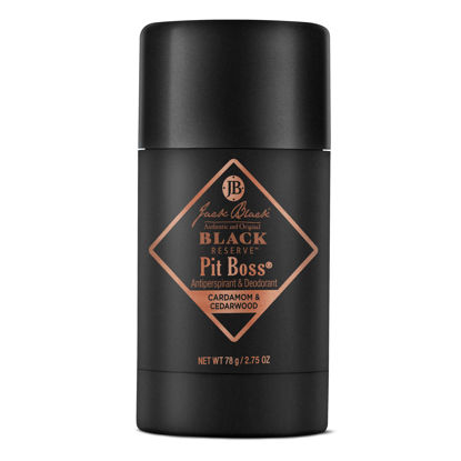 Picture of Jack Black Black Reserve Pit Boss Men’s Deodorant, 2.75 oz. - Men’s Stick Deodorant, Antiperspirant for Men, Maximum Odor & Sweat Control, Long-Lasting Protection