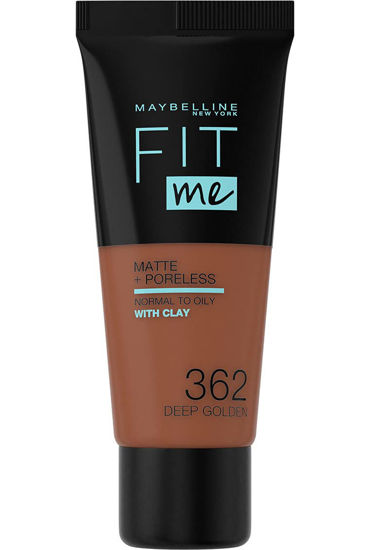 Picture of Maybelline Fit Me Foundation, Matte & Poreless, Full Coverage Blendable Normal to Oily Skin, 362 Deep Golden 30ml