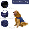 Picture of HCHYEY Dog Anxiety Jacket, Skin-Friendly Dog Calming Shirt - Dog Coat for Thunder, Fireworks and Separation - Keep Pet Calm without Medicine & Training, Anti Anxiety Vest for Dogs (Dark Blue, L)