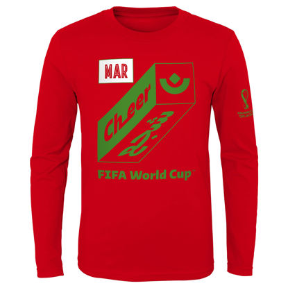 Picture of Outerstuff Mens FIFA World Cup Penalty Long Sleeve Tee, Red, XX-Large