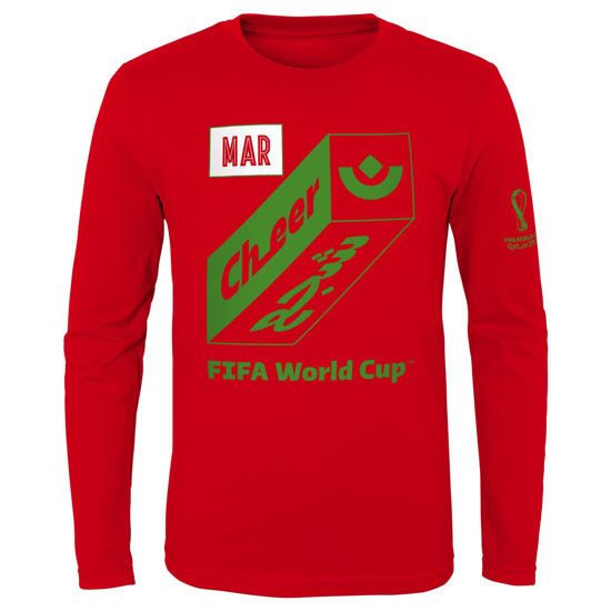 Picture of Outerstuff Mens FIFA World Cup Penalty Long Sleeve Tee, Red, XX-Large