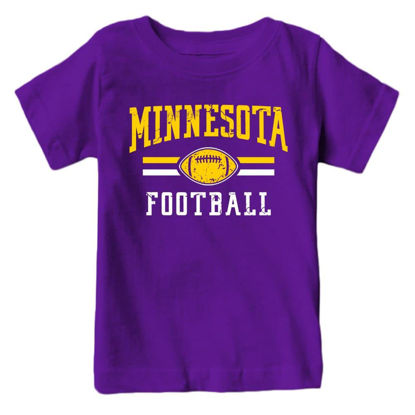 Picture of Minnesota Football Retro Team Kid's Fan T-Shirt (Purple Shirt, YL)