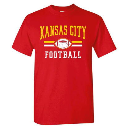 Picture of Kansas City Football Men's Vintage Fan T-Shirt (Red T-Shirt, S)