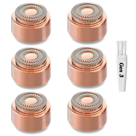 Picture of Generation 3 Replacement Heads for Finishing Touch Flawless Facial Hair Remover, Double Precision Replacement Blades Heads Compatible with New Flawless Gen 3, 6 pack