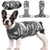 Picture of Kuoser Recovery Suit for Dogs Cats After Surgery, Professional Pet Recovery Shirt Dog Abdominal Wounds Bandages, Substitute E-Collar & Cone,Prevent Licking Dog Onesies Pet Surgery Recovery Suit