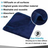 Picture of SINLAND Microfiber Facial Cloths Fast Drying Washcloth 12inch x 12inch (Pack of 10, White+Cream+Blue+Navy Blue+Grey)