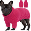 Picture of IECOii Dog Sweater,Dog Sweaters for Medium Dogs Girls Boys,Doggie Sweater Christmas,Pet Sweatshirt Knitwear Outfit for Holiday,KnitTurtleneck Warm Clothes for French Bulldog,Boston Terrier(Rose red,M)