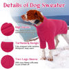 Picture of IECOii Dog Sweater,Dog Sweaters for Medium Dogs Girls Boys,Doggie Sweater Christmas,Pet Sweatshirt Knitwear Outfit for Holiday,KnitTurtleneck Warm Clothes for French Bulldog,Boston Terrier(Rose red,M)