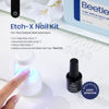 Picture of Beetles Gel Nail Kit Easy Nail Extension Set Etch X Nail Tips 500Pcs Half Matte Pre-filed Medium Almond Nail Tips with 5 in 1 Mutipurpose Glue Gel Base Uv Led Nail Lamp DIY Manicure Art