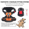 Picture of PoyPet Dog Harness No Pull, Reflective Adjustable No Choke Pet Vest with Front & Back Clips, Soft Padded and Control Training Handle for Large Dogs (Orange, XL)