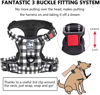 Picture of PoyPet No Pull Dog Harness, [Neck Release] Reflective Adjustable No Choke Pet Vest with Front & Back 2 Leash Attachments, Soft Control Training Handle for Small Dogs(Grid,M)