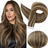 Picture of Full Shine Tape in Human Hair Extensions 12 Inch PU Tape Hair Double Sided Hair Extension Tape 4 Medium Brown Highlight 27 Honey Blonde Remy Skin Weft Tape in Human Hair 30g Invisible Tape ins