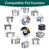 Picture of Cat Water Fountain Filters,Cat Fountain Replacement Filters for Stainless Steel 108oz/3.2L&67oz/2L Adjustable Water Flow Pet Water Fountain,Dog Water Fountain (16+16 Pack)