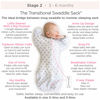 Picture of SwaddleDesigns Transitional Swaddle Sack with Arms Up Half-Length Sleeves and Mitten Cuffs, Watercolor Sunny Days, Small, 0-3 Mo, 6-14 lbs (Better Sleep, Easy Swaddle Transition)