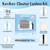 Picture of KevKev DIY Lash Extension Kit Lash Clusters Kit 84 Pcs Cluster Lashes with Lash Bond and Seal Lash Glue Remover Overnighter Seal and Applicator for DIY Eyelash Extension(Gale Kit,D-8-16mix)