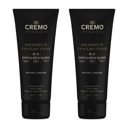 Picture of Cremo Barber Grade Distillers Blend (Reserve Collection) Shave Cream, Astonishingly Superior Ultra-Slick Shaving Cream Fights Nicks, Cuts and Razor Burn, 6 Fl Oz (2 Pack)