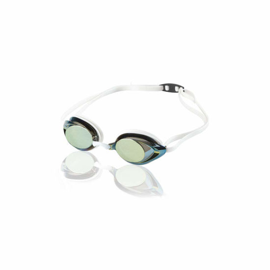 Picture of Speedo Unisex-Adult Swim Goggles Mirrored Vanquisher 2.0 - Manufacturer Discontinued,Gold/White