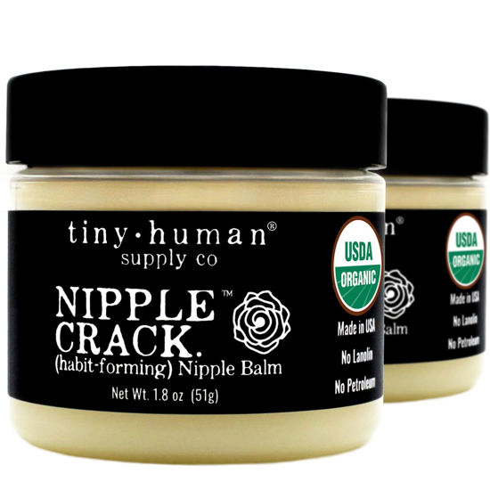 Picture of Organic Nipple Cream, Nipple Crack Lanolin Free Nipple Butter (2 Pack), Balm for Breastfeeding Mothers, No Need to Wash Off, Safe for Baby and Mama