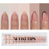 Picture of btartboxnails XCOATTIPS French Gel Nails - Skin Tones French Tip Press on Nails, Short Almond Nail Tips, Soft Gel Nails False Nail, Soak Off Acrylic Fake Nails Extensions