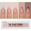 Picture of btartboxnails XCOATTIPS French Gel Nails - Skin Tones French Tip Press on Nails, Fall Nails Short Coffin Nails Tips, Soft Gel Nails False Nail, Soak Off Acrylic Fake Nails Extensions