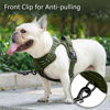 Picture of PoyPet No Pull Dog Harness, No Choke Reflective Dog Vest, Adjustable Pet Harnesses with 2 Leash Attachments with Easy Control Padded Handle for Small Medium Large Dogs(Military Green,XL)